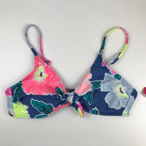 Xhilaration Other - Women’s Blue Floral Swim Bikini Top, NWT, Small